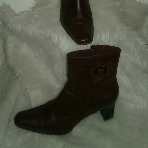 Boots/JJLIANNE sz 8.5 Heel 3" brown - Picture 2 of 2